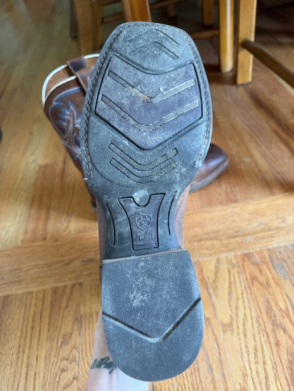 Ariat Brown Embroidered Western Leather Boots